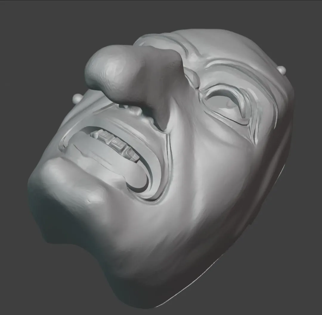 Digitales Modell einer Maske
